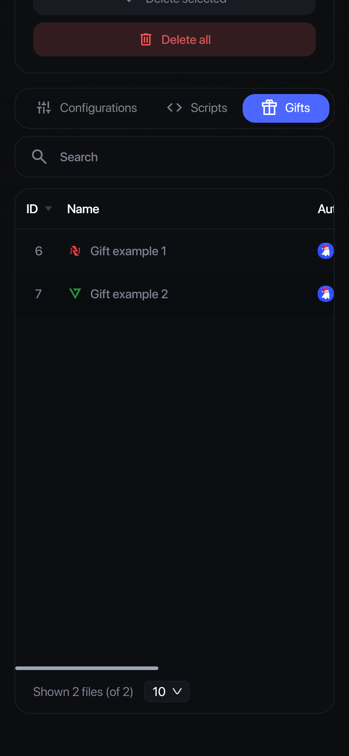 Скриншот проекта